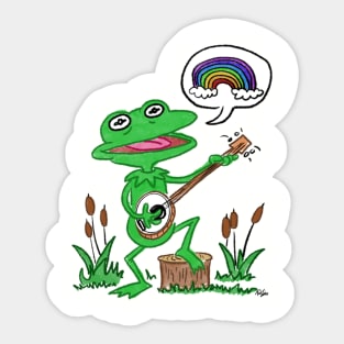 Kermit plays banjo Sticker